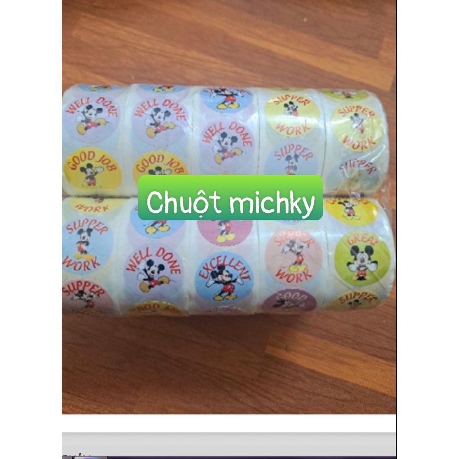 Sticker khen thưởng mỗi cuộn 500 stickers..............