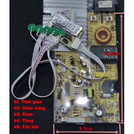 Bo mạch Bếp từ đa năng phím cảm ứng 2100W ( chất lượng mạch tốt)