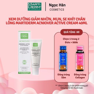 Kem dưỡng giảm nhờn, mụn, se khít chân lông MartiDerm Acniover Active Cream 40ml - ngochancosmetics