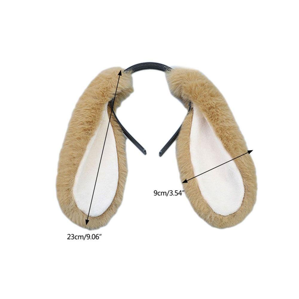 ANEMONE Cài Tóc Tai Thỏ Dài Bằng Vải Bông Hoạt Hình Ngọt Ngào Thời Trang Cho Nữ