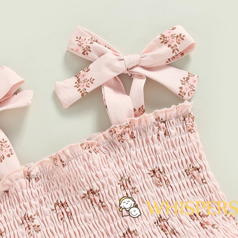Đầm Xòe Công Chúa Không Tay Thắt Nơ Xinh Xắn Cho Bé Gái 1-4 Tuổi