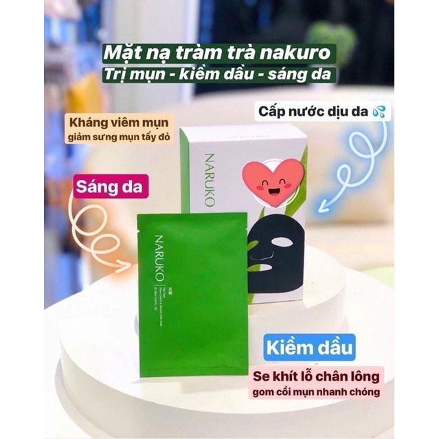 Hộp 8 miêngs Mặt nạ Naruko Tràm Trà Bản Đài