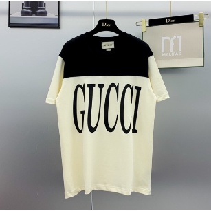 Áo thun Gucci phối màu nam nữ cao cấp chất cotton cực mát hè 2023
