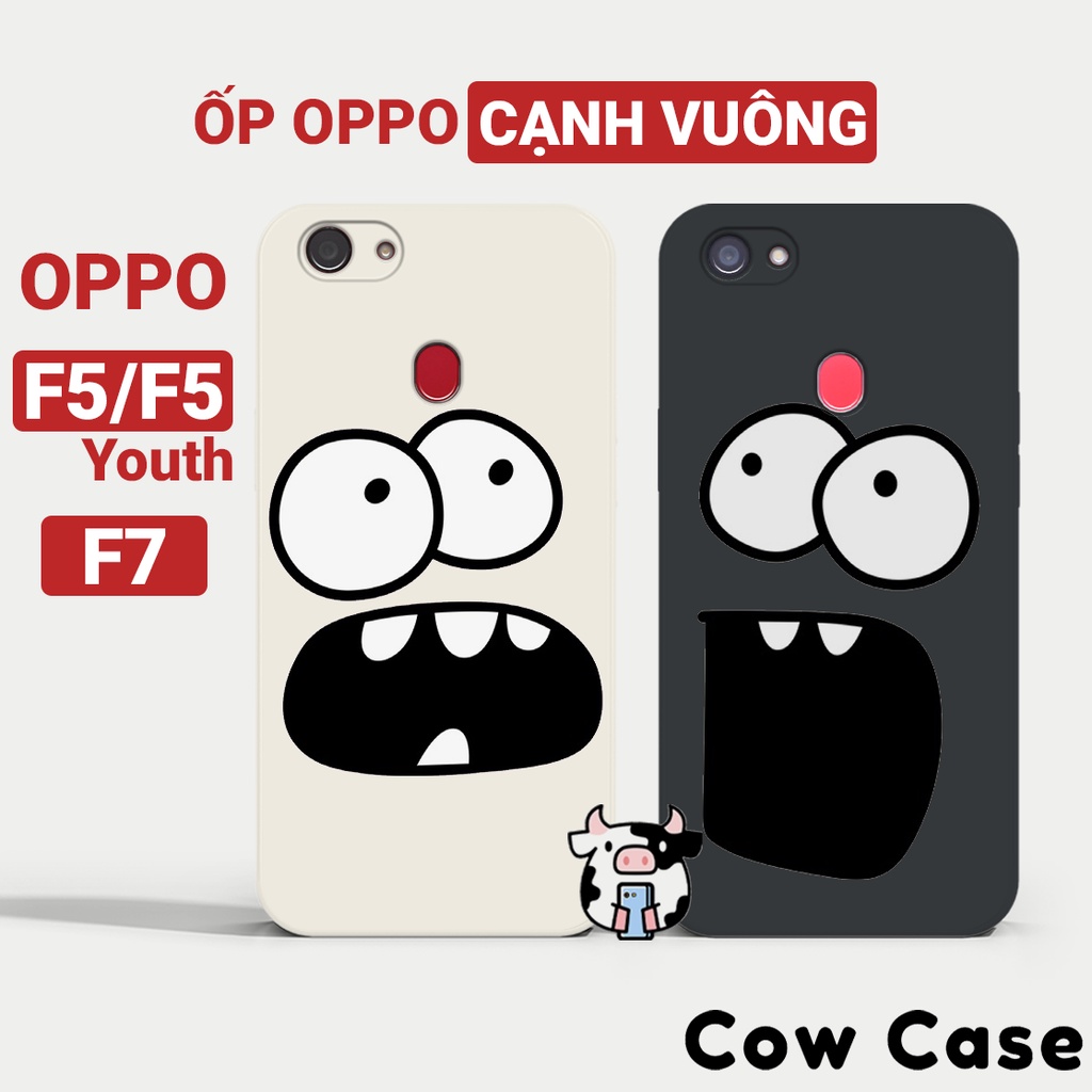 Ốp lưng Oppo F5 / F7 / F5 Youth cạnh vuông Cowcase | Vỏ điện thoại Oppo bảo vệ camera toàn diện 8BC