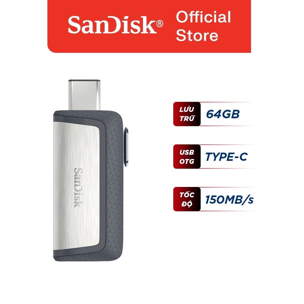 USB OTG 3.1 Gen 1 SanDisk 64GB SDDDC2 Ultra Dual Drive USB Type-C upto 150MB/s