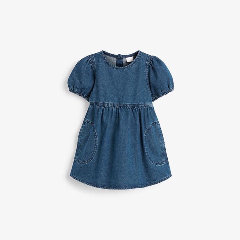 Đầm váy bò mềm mịn nhà Litte.Mavel siêu xịn, siêu xinh sz 2-7y