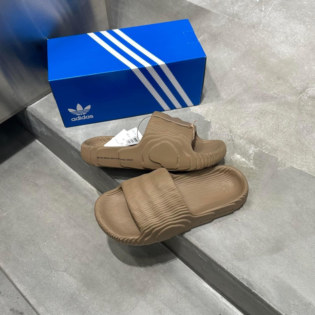Dép quai ngang Adidas Adilette 23 'Brown Cardboard'  | PiuPiu Authentic
