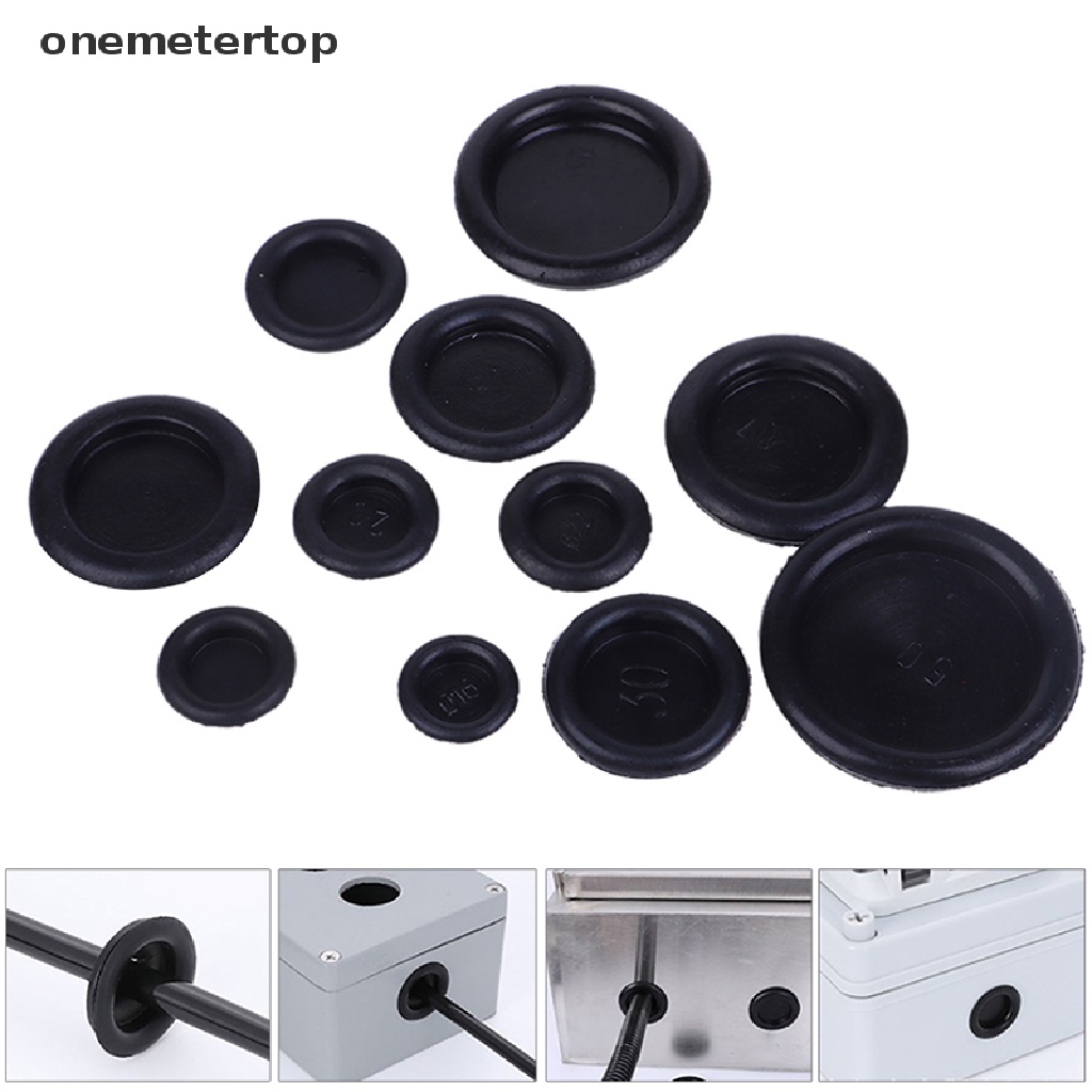 Set 10 Vòng Cao Su Một Mặt 16 / 18 / 20 / 22 / 25 / 30 / 32 / 35 / 40 / 45 / 50mm Chống Bụi Chống Thấm Nước Bảo Vệ Dây Cáp