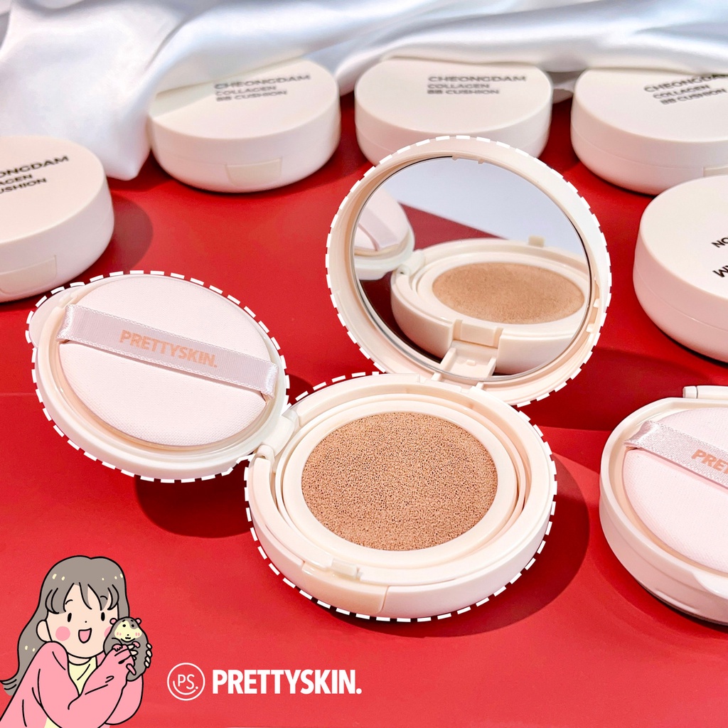 Phấn Nước Pretty Skin Cheongdam Collagen BB Cushion Tặng Kèm Lõi Thay Thế