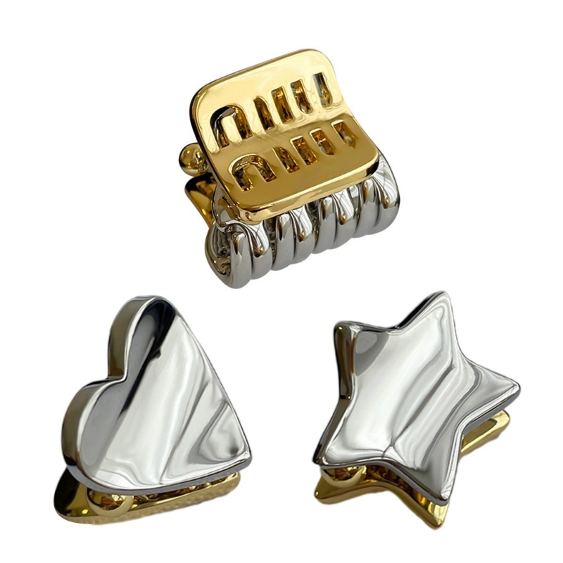 Kẹp Tóc Mini Hình Vuông / Ngôi Sao / Trái Tim Thanh Lịch Cho Nữ