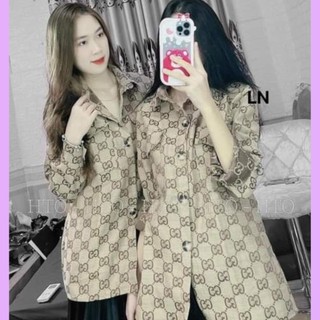 Áo sơ mi GC nữ chất thô lụa mềm mịn chất đẹp màu đẹp Freesize<60kg