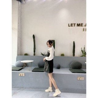 [Order ] Set yếm da kèm sơmi trắng