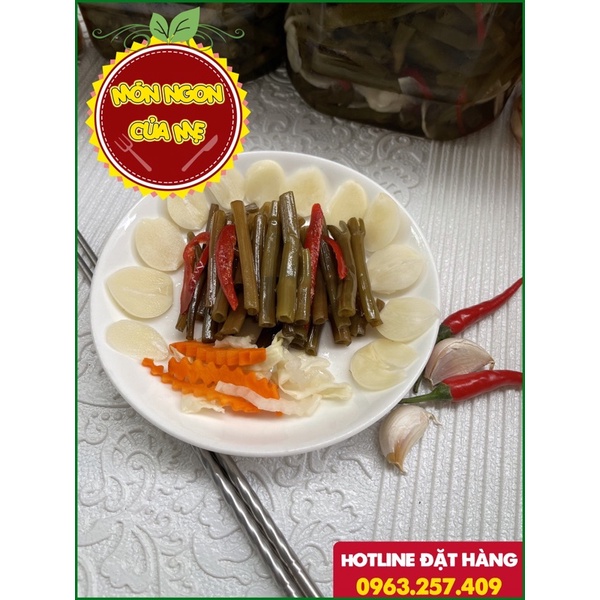 DƯA RAU MUỐNG ĐỒNG CHUA NGỌT SIÊU NGON 1kg/hủ