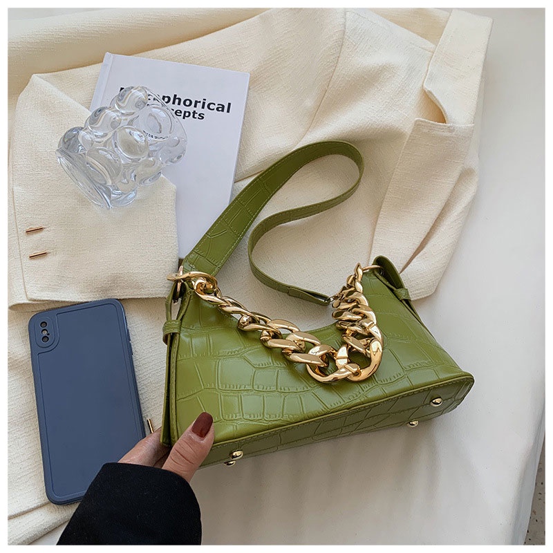 MISCHA Túi Đeo Vai Bằng Da PU Màu Trơn Phong Cách retro Thời Trang Cho Nữ