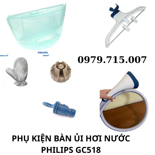 Phụ kiện bàn ủi hơi nước đứng Philips GC518 - Hàng chính hãng Philips