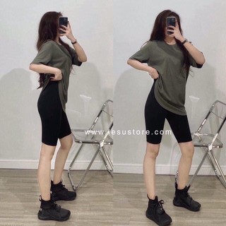 Combo 3 quần Legging Đùi Ngố Cotton Co Giãn Cực Tốt