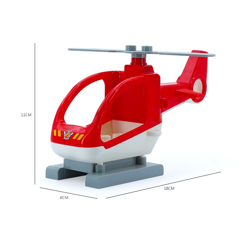 Bộ đồ chơi lắp ráp GOROCK hình xe buýt trực thăng thời trang cho trẻ em