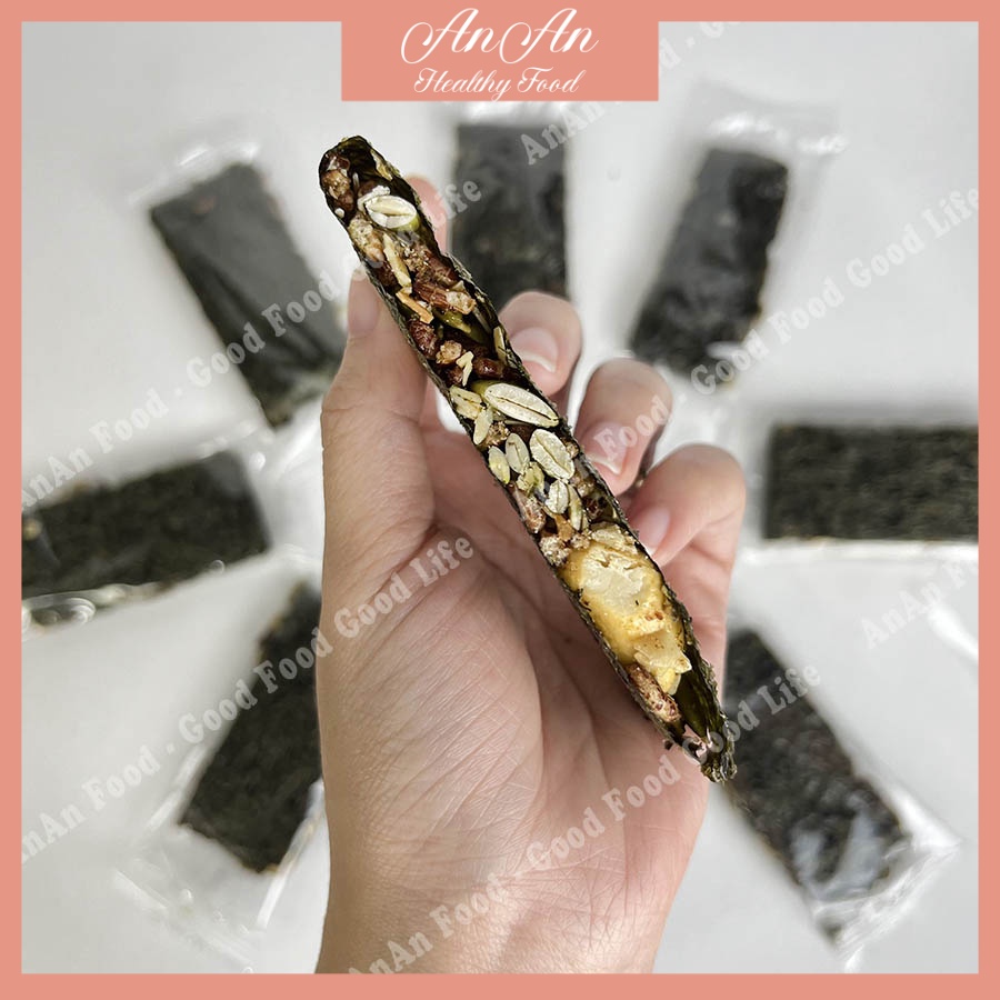 Thanh Gạo Lứt Rong Biển/ Thanh Rong Biển Kẹp Hạt Dinh Dưỡng AnAn Healthy Food, Ăn vặt Healthy