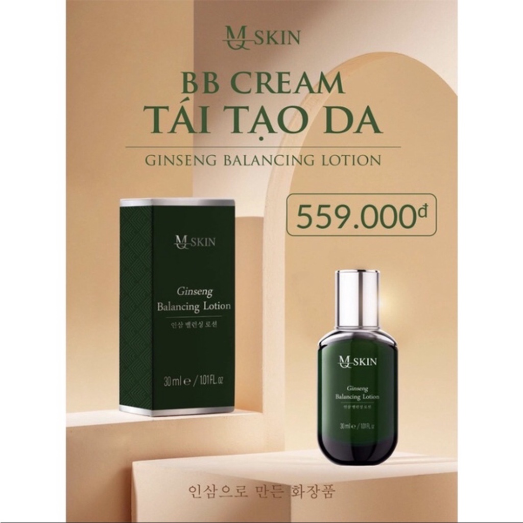 Combo tái tạo da nhân sâm BB Cream MQ SKIN + Bột rửa mặt nhụy hoa nghệ tây mẫu mới hàng chính hãng