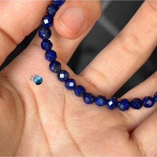 Vòng tay đá l.apis l.azuli cắt giác 4.5mm
