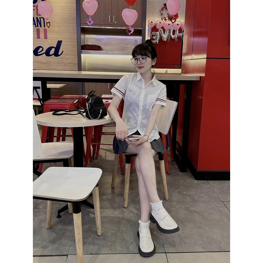 Áo Sơ Mi Tay Ngắn Viền Cổ Tay - BT Fashion