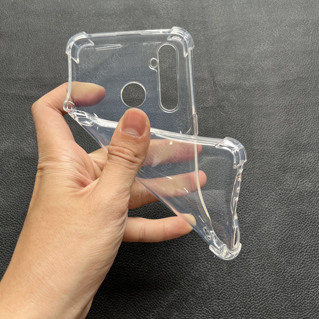 Ốp silicon Realme 5 / Realme 5 pro / Realme Q loại chống sốc và loại dẻo trong viền gồ bảo vệ cam bền đẹp