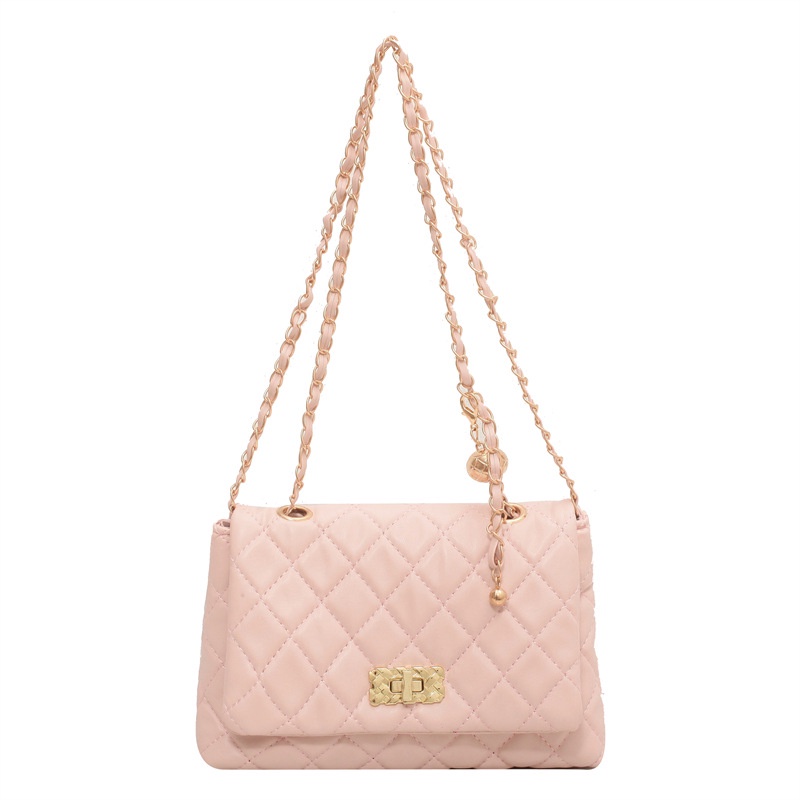 Túi đeo chéo vai CHIC JOY nhỏ nhắn họa tiết hình thoi có dây xích thời trang