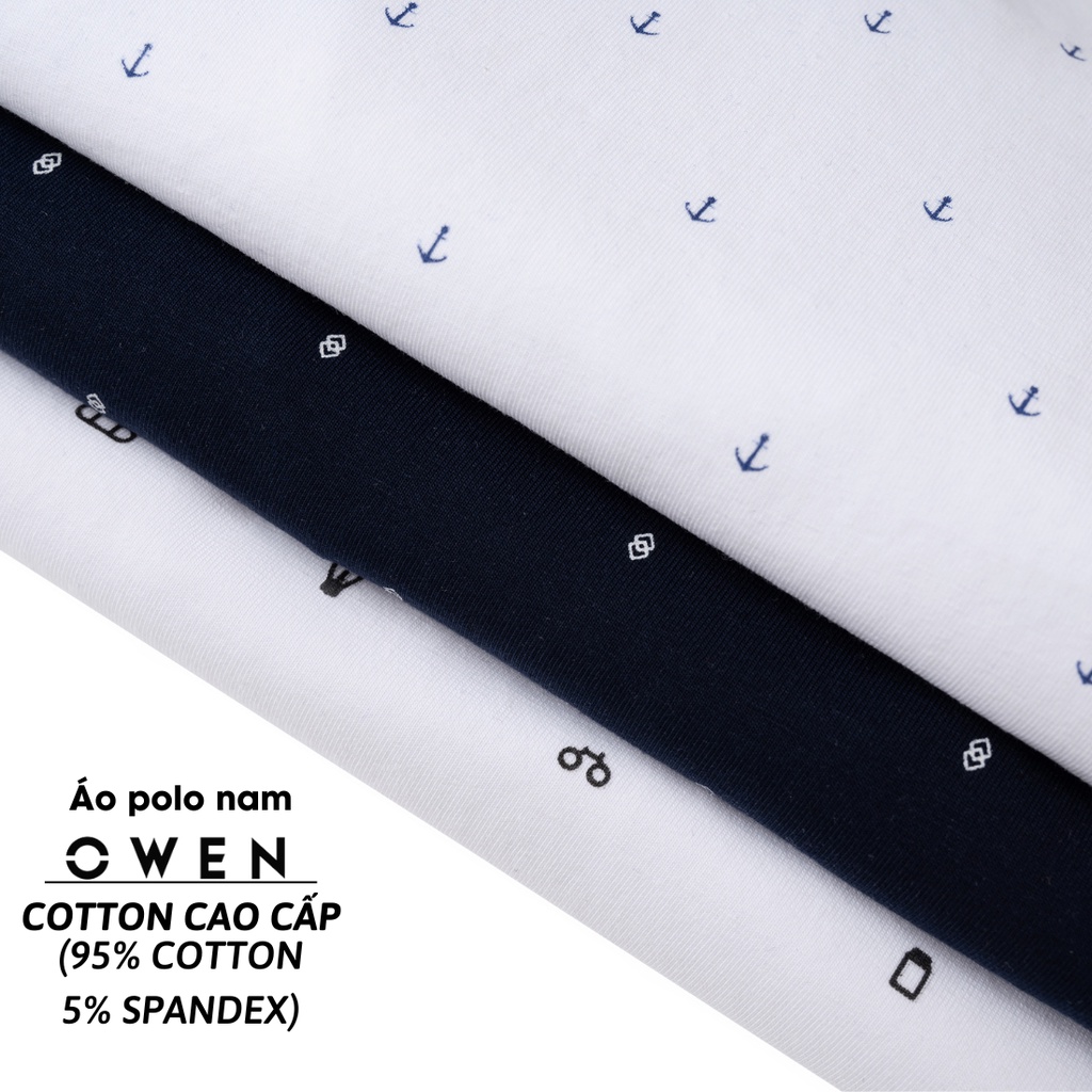 Áo polo nam Owen cao cấp co giãn chất vải cotton thấm hút mồ hôi form slim nhẹ mặc vừa vặn năng động trẻ trung