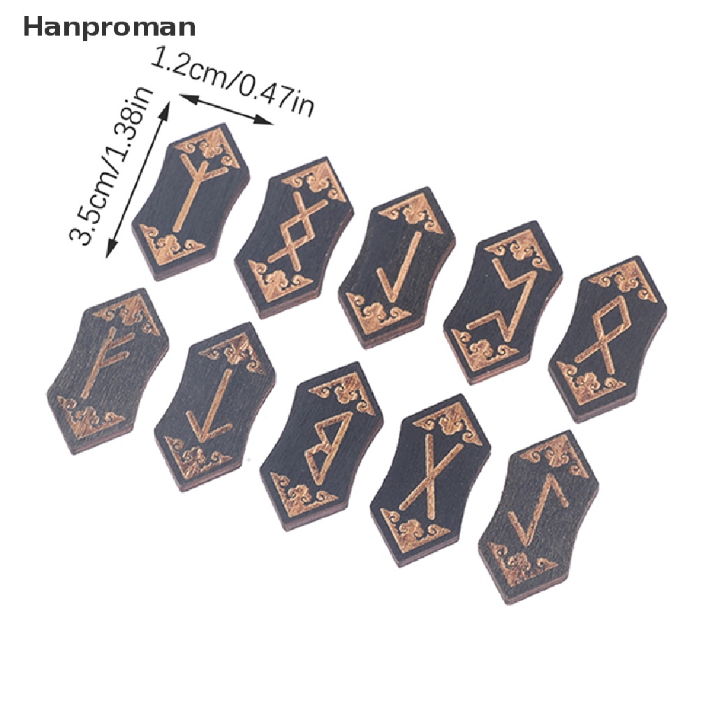 Set 25 Viên Đá Runes Piedra Chạm Khắc Tự Nhiên