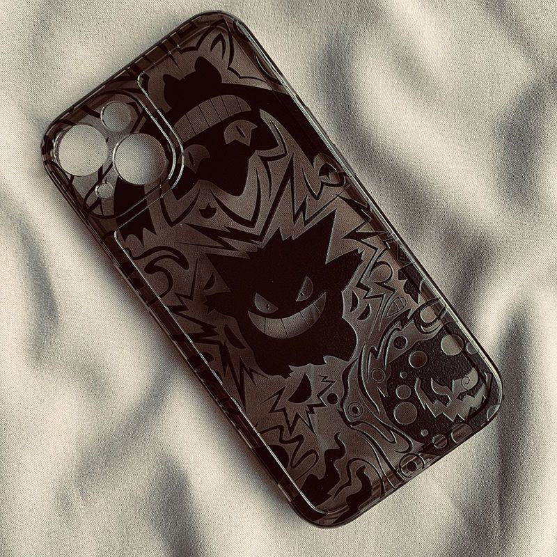 Ốp Điện Thoại Silicon Dẻo In Hình Gengar Hoạt Hình Cho iPhone 13 / 14 Promax 12 / 11 XR XS 7 / 8P P7QX