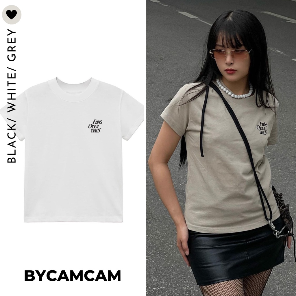 Áo Baby Tee Basic BLACK/WHITE/GREY Mẫu Mới 2023 𝑩𝒚𝒄𝒂𝒎𝒄𝒂𝒎
