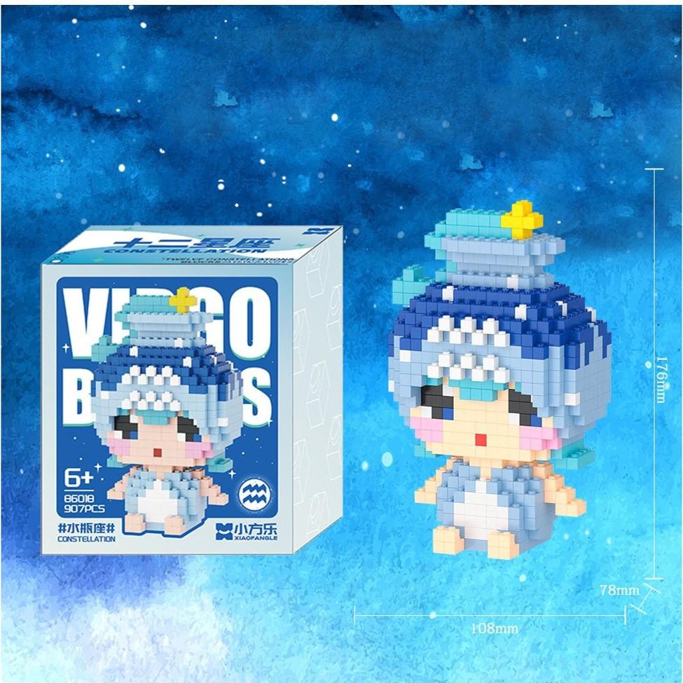 Mô Hình Lắp Ráp 12 Cung Hoàng Đạo, Mười hai Chòm Sao 3D Mini Cute Đồ Chơi Hoạt Hình, Xếp Hình Dễ Thương - MINGO