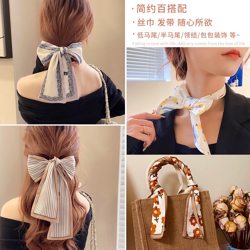 Dây Buộc Tóc Ruy Băng Dài Đa Năng Phong Cách Hàn Quốc