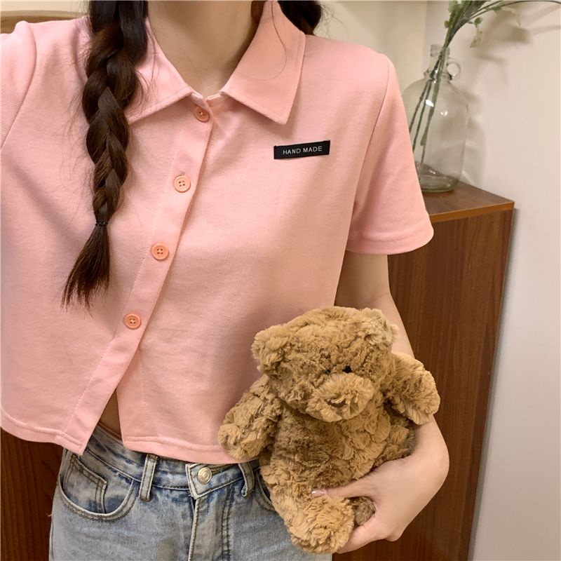 Áo polo Ngắn Tay Dáng Ôm Cài Nút Thời Trang Mùa Hè Dành Cho Nữ