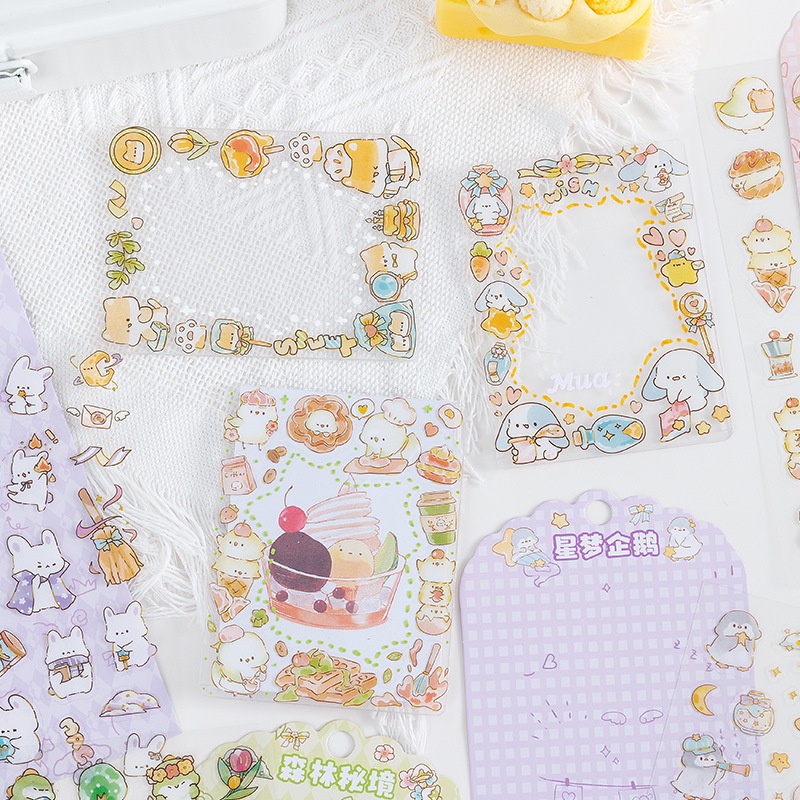 1 Tấm Dán PVC Chống Thấm Nước Hình Động Vật Dễ Thương