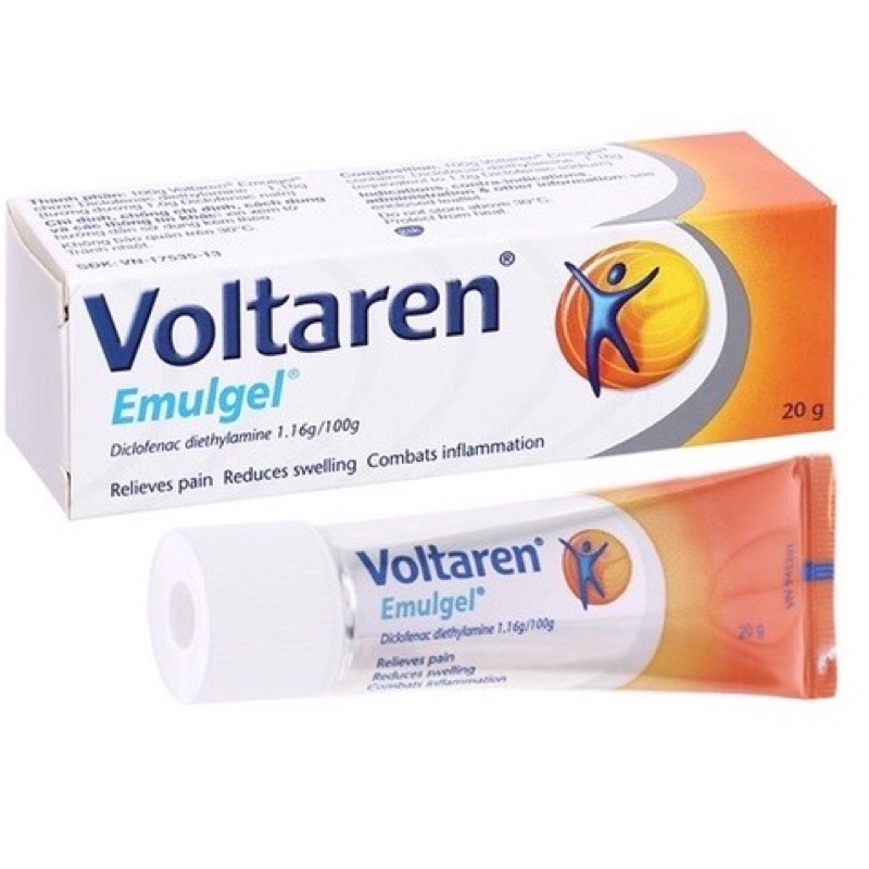 GEL BÔI GIẢM ĐAU VOLTAREN DÙNG CHO NGƯƠI BỊ BẦM TÍM, BONG GÂN, ĐAU NHỨC XƯƠNG KHỚP
