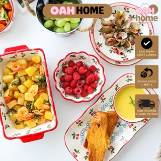 Set bát đĩa cherry xinh xắn