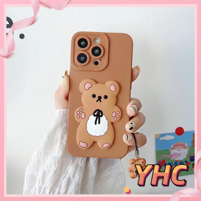 Ốp Lưng phone Dễ thương màu tinh khiết DIY gấu nhỏ vỏ mềm silicone iPhone 6 / 6S / 6splus / se / 7 / 7plus / 8 / 8plus / X / xs / xsmax / 11 / 12 / 13 / 14 -079