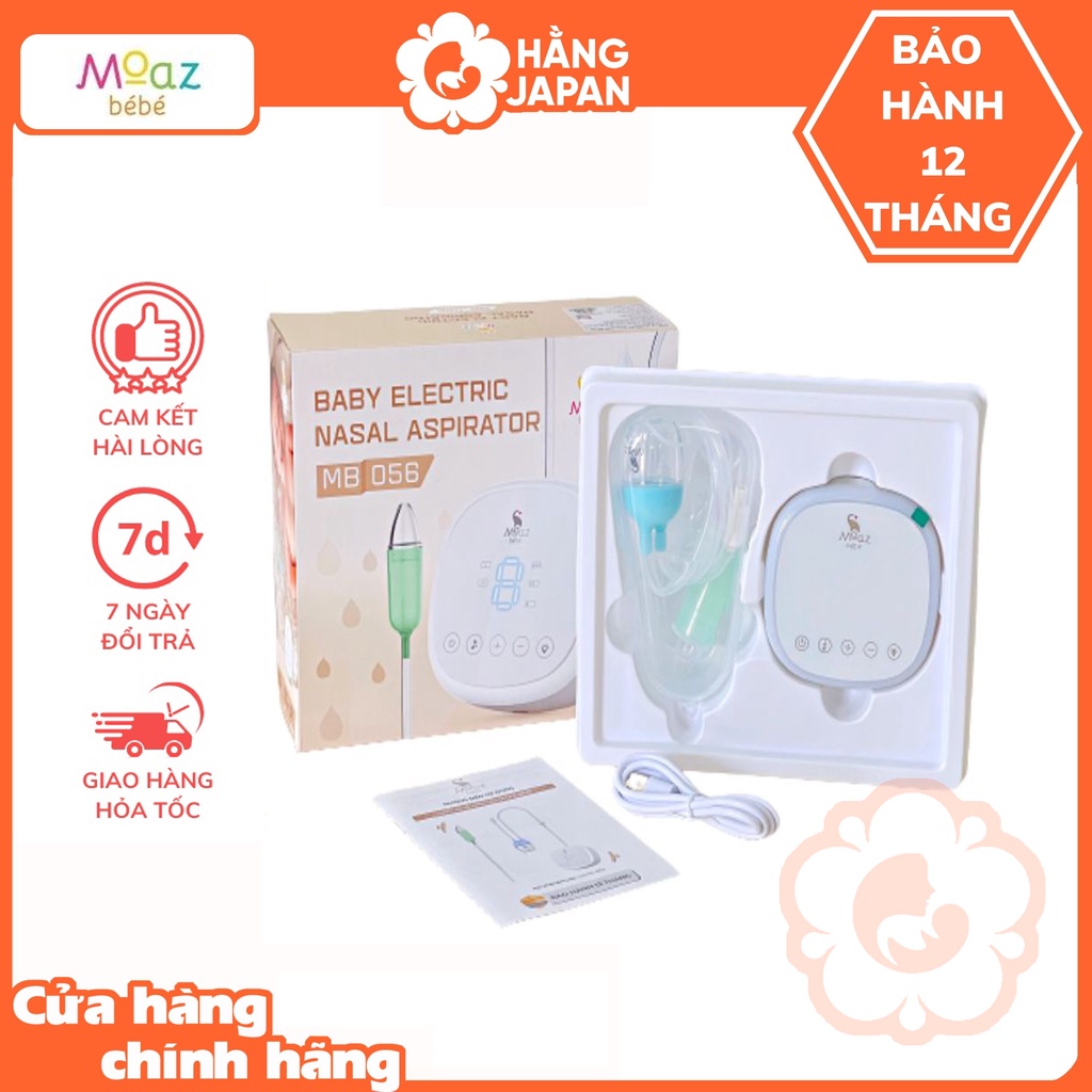 Thiết bị vệ sinh mũi, máy hút mũi 9 cấp độ moaz bebe mb056 phù hợp cho bé từ sơ sinh
