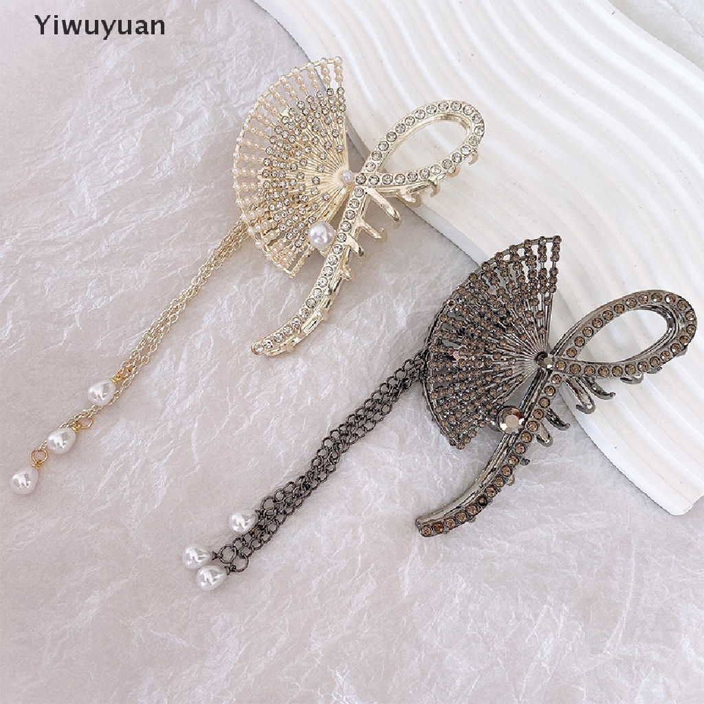 < Yiwuyuan > Kẹp Tóc Càng Cua Dài Mặt Dây Chuyền Hình Cá Mập Lớn Bằng Kim Loại Phong Cách Hanfu Cổ Điển