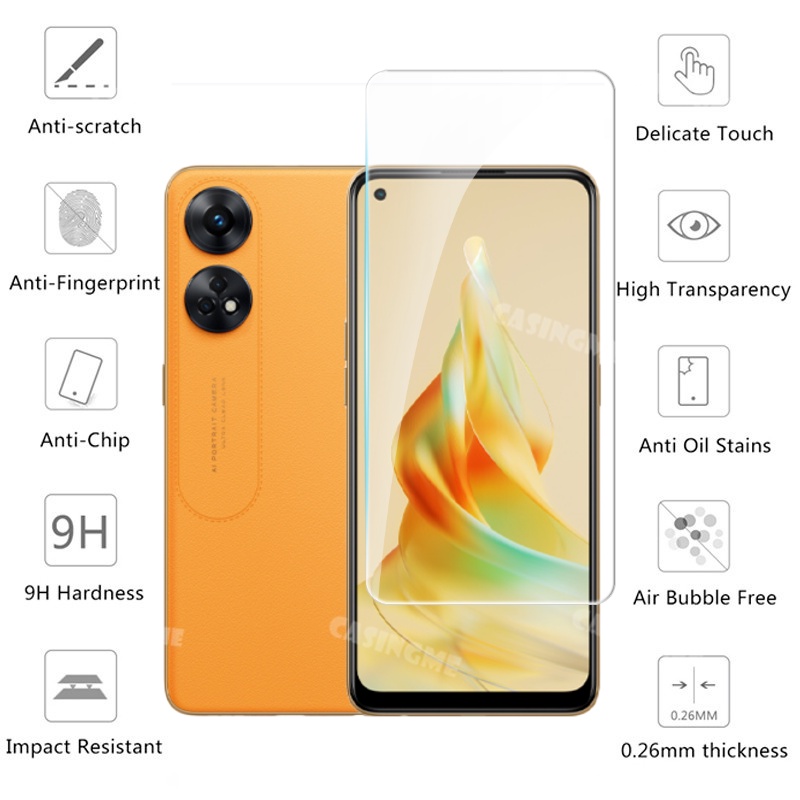 Kính Cường Lực 2 Trong 1 Bảo Vệ Toàn Màn Hình Cho Oppo Reno8 T 4G Flim Oppo Reno 8T Reno8 8 T 8Z Z T8 Pro 4G 5G
