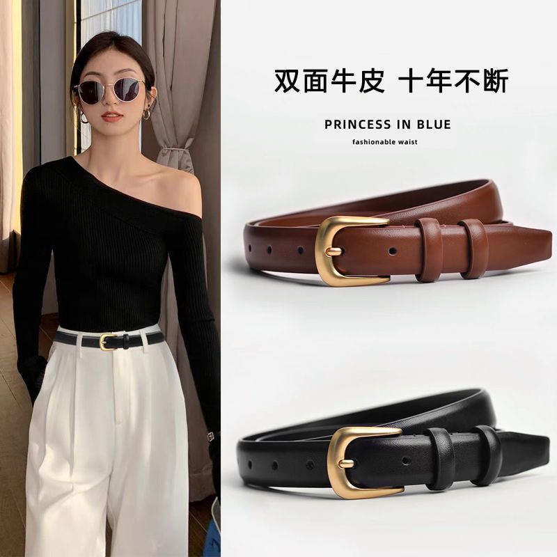 Thắt lưng, dây nịt nữ, da thật, khóa kim loại thời trang cao cấp- M1071