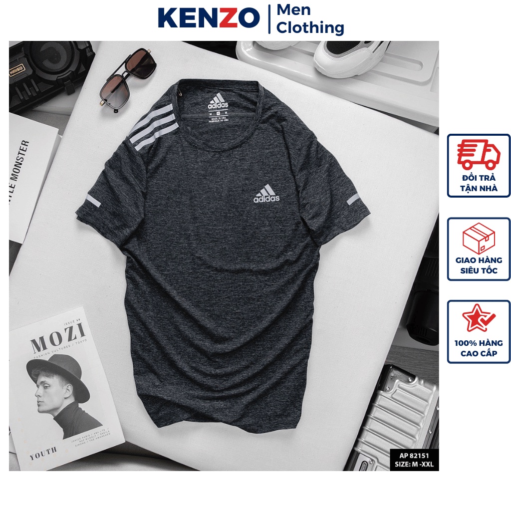 Áo nam Adidas thun lạnh nhiều màu Hàng Cao Cấp Kenzo KN82151 Áo phông nam thể thao chất mát mặc nhà mùa hè 2023