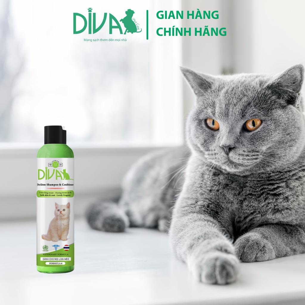 Sữa tắm Diva Xanh Lá - Dưỡng lông, da, giảm rụng, khử mùi