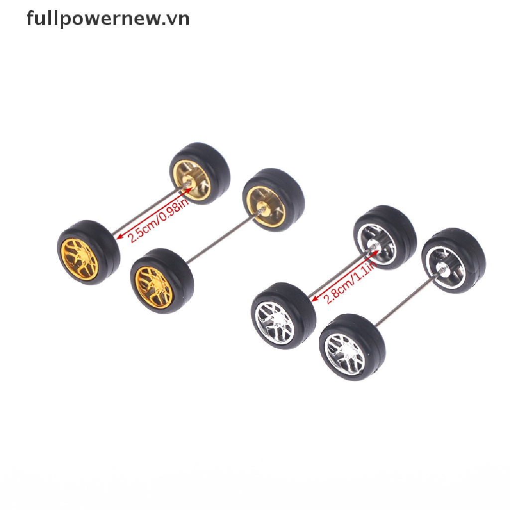 1 Bộ Bánh Xe Cao Su Tỉ Lệ 1: 64 Dành Cho Xe Đua Đồ Chơi DIY