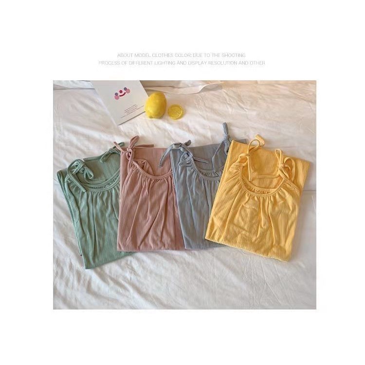 Đầm Ngủ Hai Dây Dáng Dài Phong Cách Nhật Bản Dễ Thương Thời Trang Xuân Hè 2023