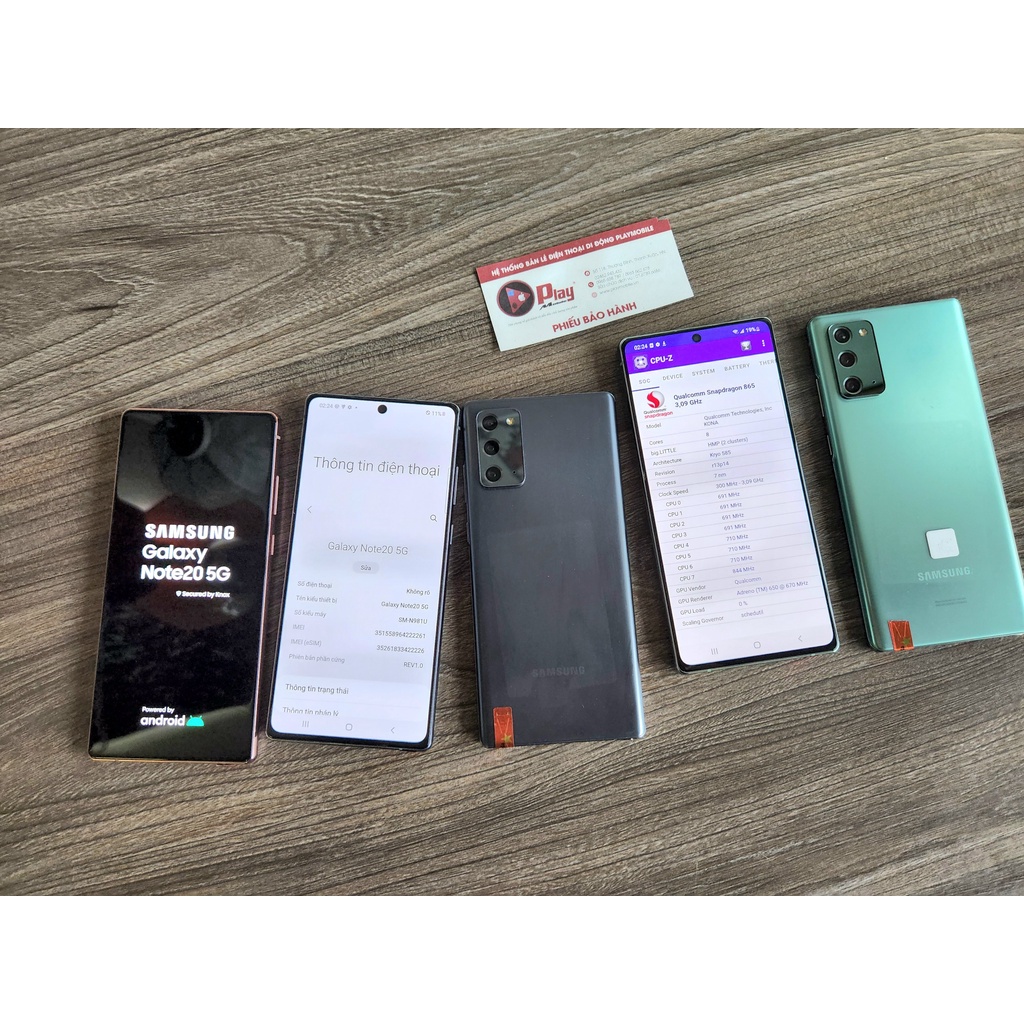 Điện Thoại Samsung Galaxy Note 20 5G Mỹ 2 sim Snapdragon 865+ 8/128GB Màn không ám , kèm phụ kiện tại Playmobile