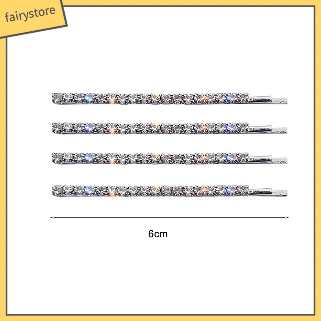 Set 2 / 4 Kẹp Tóc Đính Đá Lấp Lánh Trang Trí Tóc Thanh Lịch Dành Cho Nữ [Fairy1]