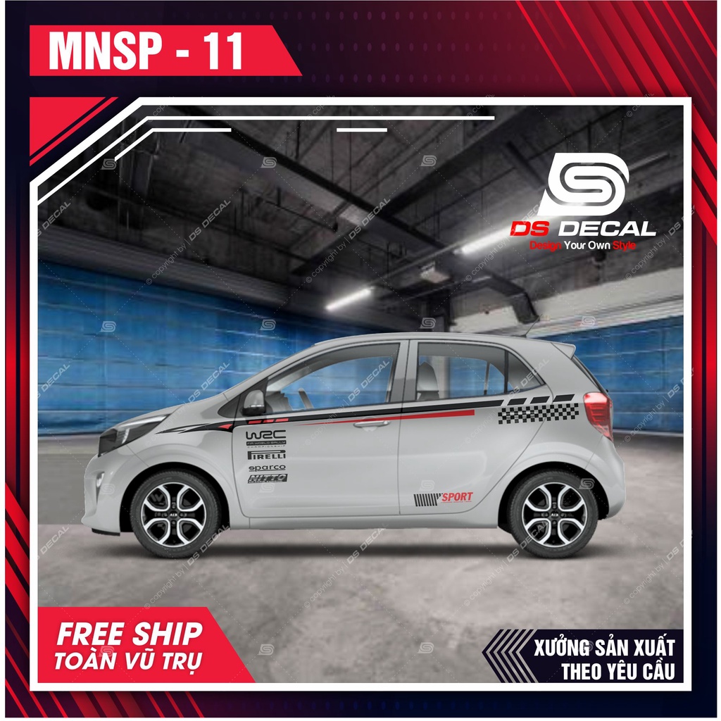 Tem dán xe ô tô Kia Morning - 11 - decal dán xe ô tô - DS Decal