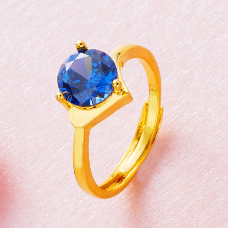Pmrawc | Nhẫn Mạ Vàng 18K Đính Đá Zircon FS368
